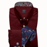 Maroon Wool Dress Shirt