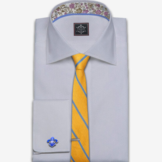 Mens Custom White Dress Shirt