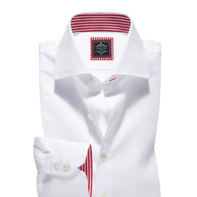 White Self Texture Shirt