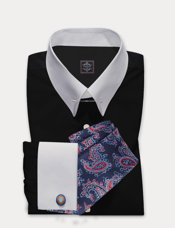 black and white dress shirt