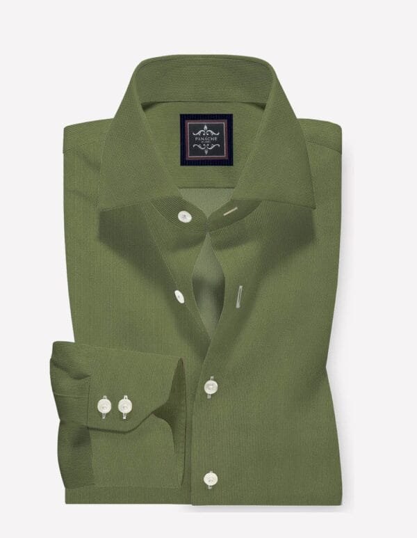Green corduroy shirt