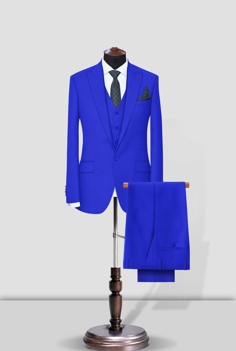 Teal blue 3-piece solid elegant formal fashion Men suits – paanericlothing