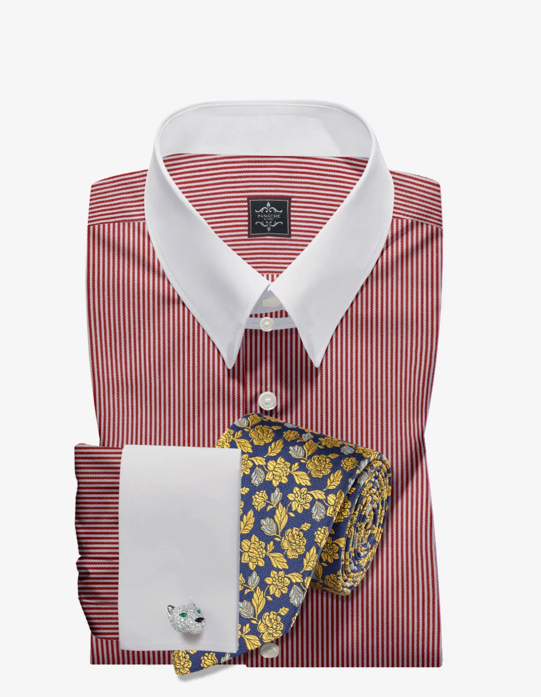 Stripes Tab Collar Shirt