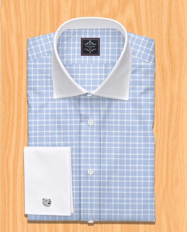 blue plaid check shirt