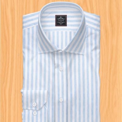 Linen mens striped dress shirt