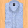 Mens linen shirt light blue