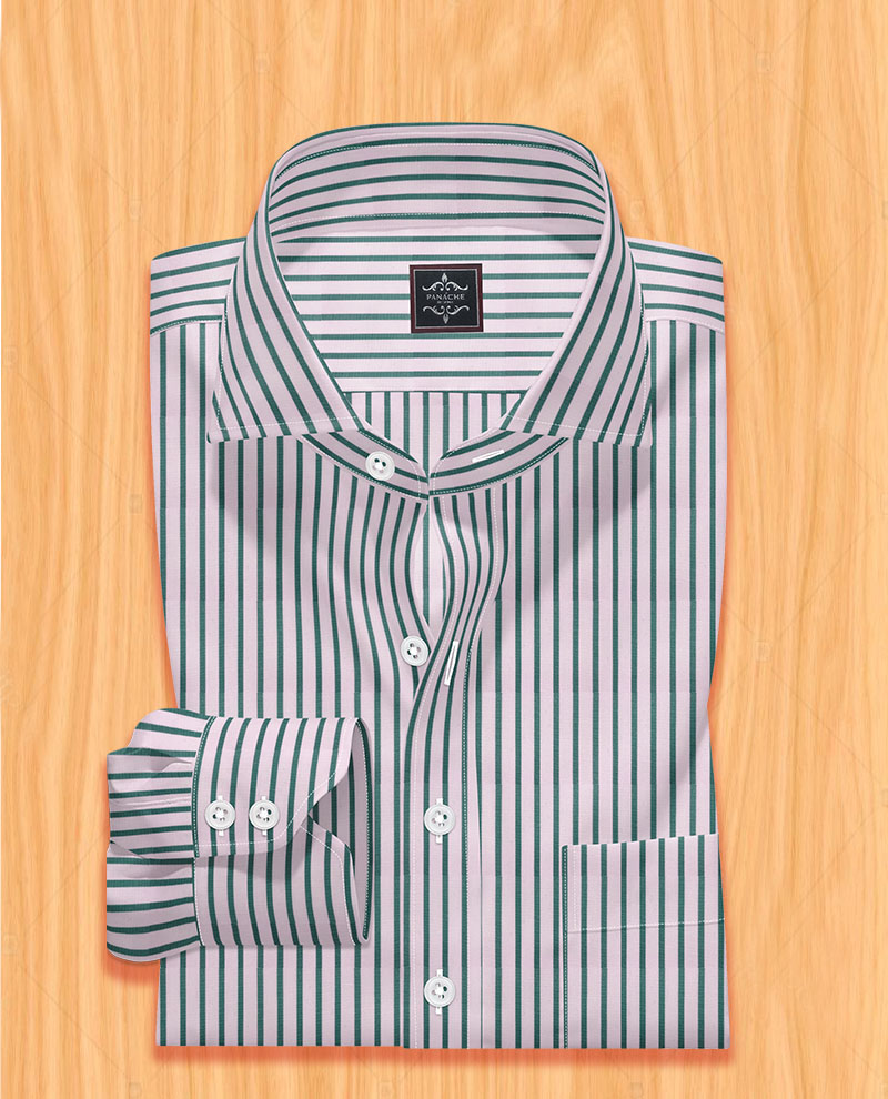 keep it up Agriculture whale green and black striped shirt mens