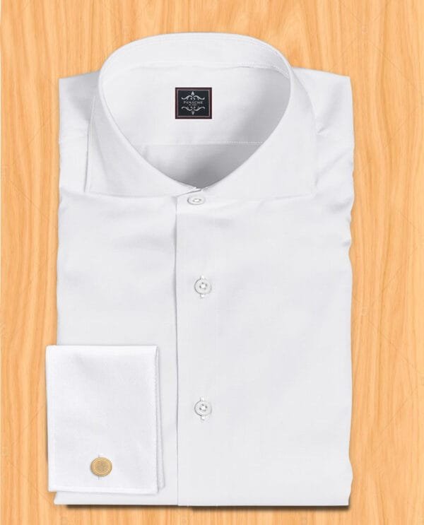Cutaway collar dress shirt