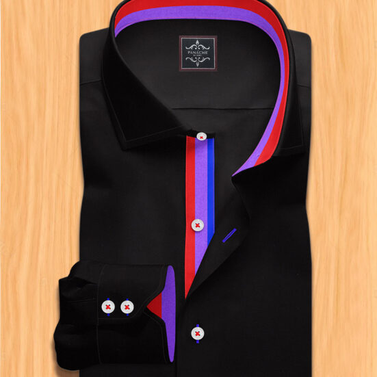 Black dress shirts for men