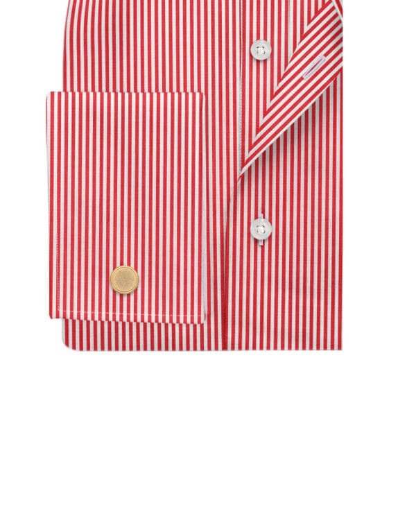 Formal dress shirt mens | Red Striped men's dress shirts | Bespoke Dress shirts - Image 3