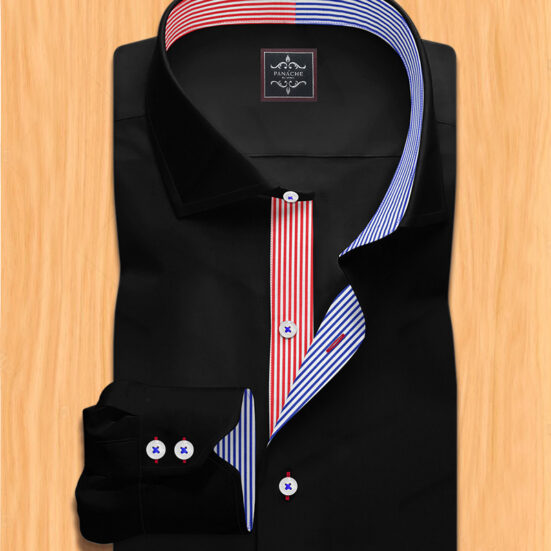 Men's dress shirt black