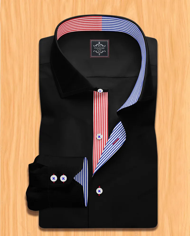 Men's dress shirt black