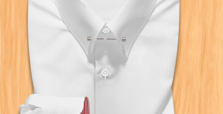 shirt with pin collar