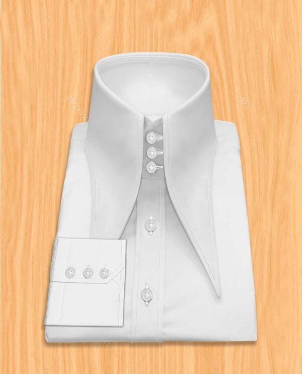 High collar shirt dress