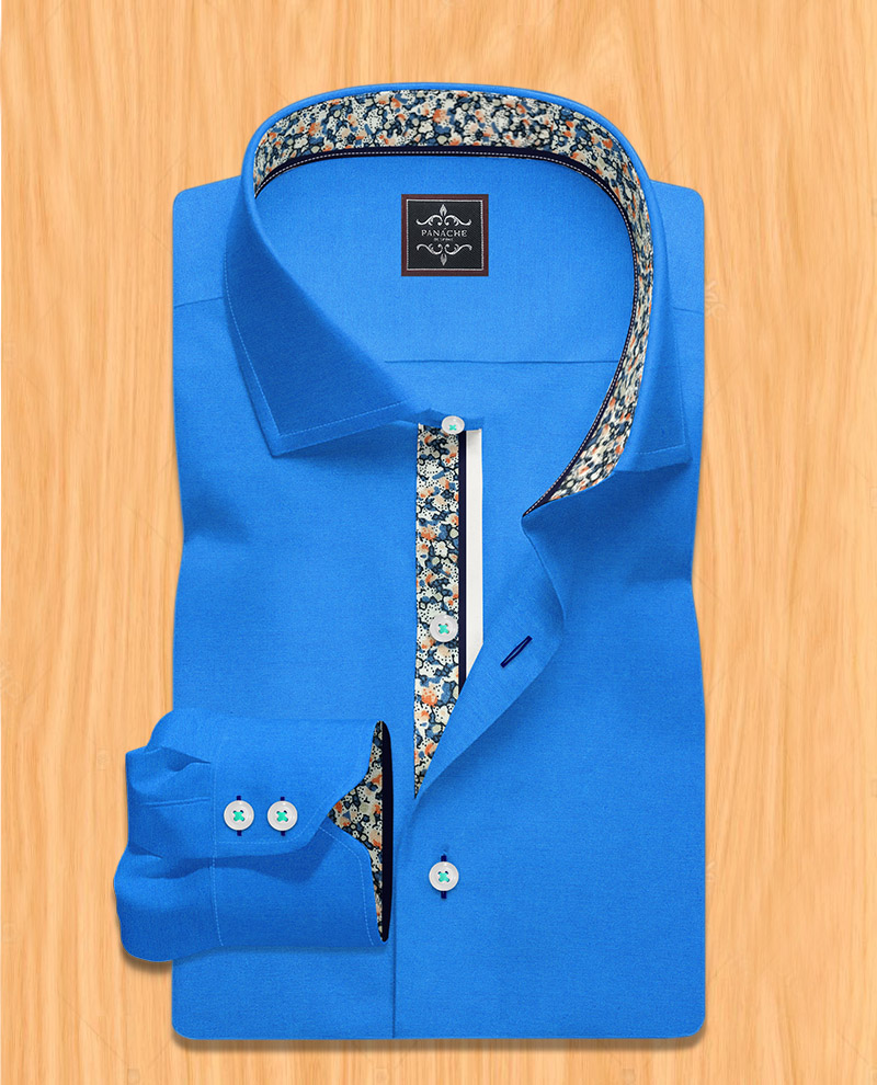 Men's blue dress shirt