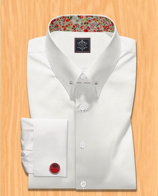 white colored dress shirt