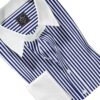 striped blue dress shirt
