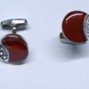 Luxury Dark Red Crystal Cufflinks