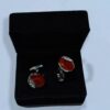 Luxury Dark Red Crystal Cufflinks