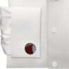 Luxury Dark Red Crystal Cufflinks