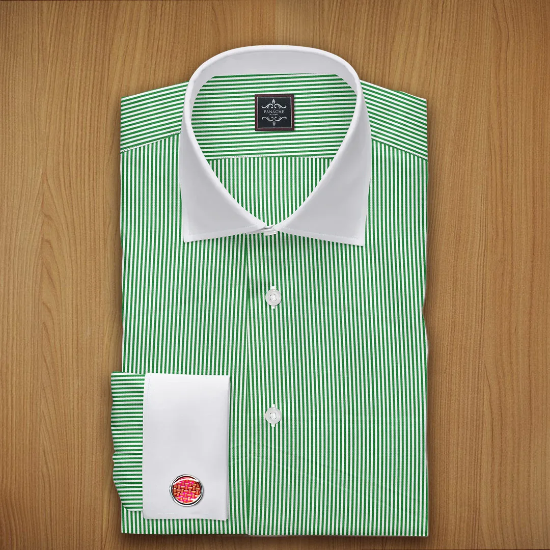 Mens Green Dress Shirt 1