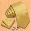 Golden tie and cufflink