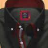 Black Double Collar Dress Shirt – Luxurious Design with a Modern Edge - Image 2