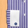 Blue striped shirt with white collar | Striped business shirts - Image 2