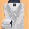 White button down collar