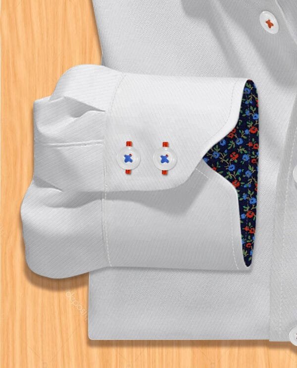 White button down collar