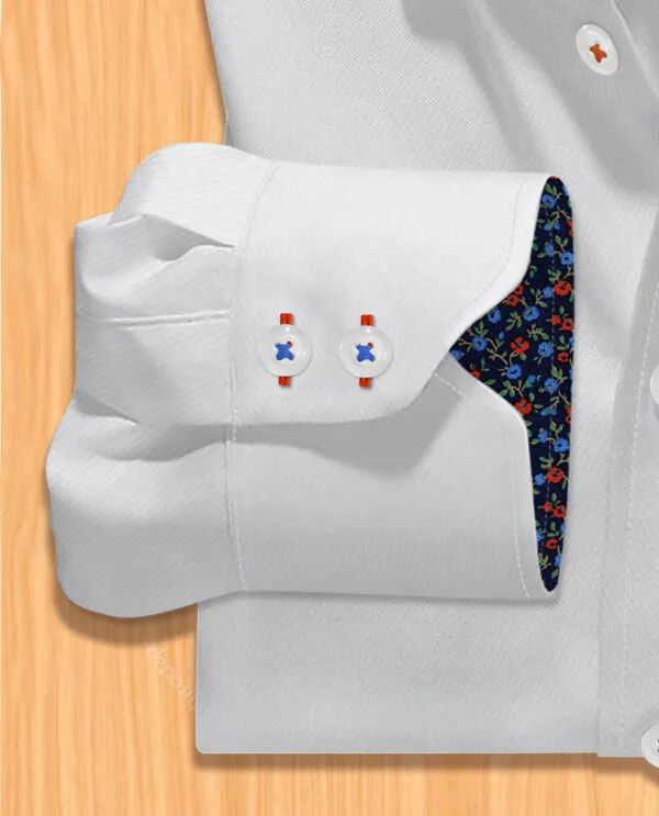 White button down collar