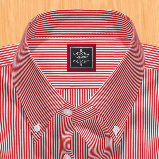 Red Striped Button Down Shirt