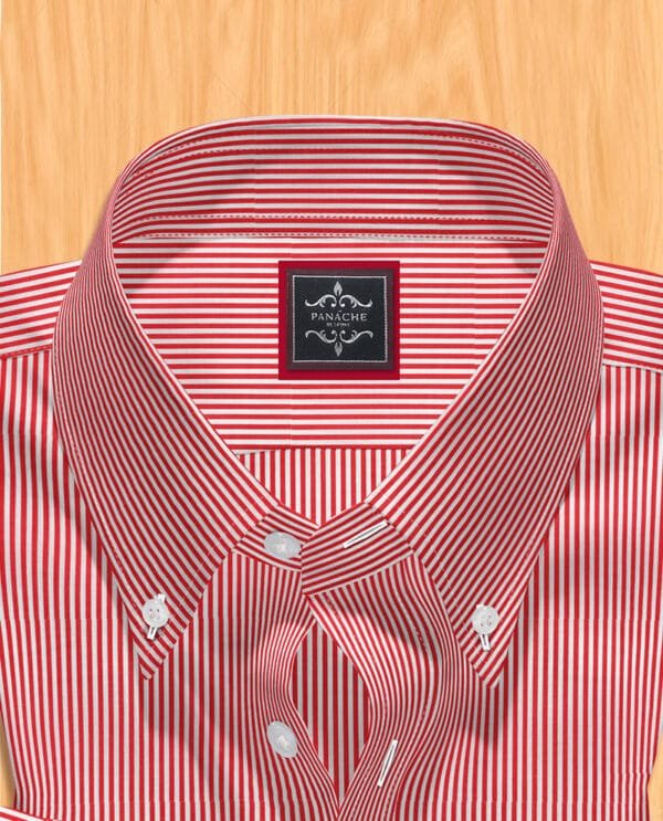 Red Striped Button Down Shirt