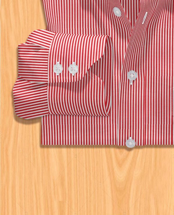 Red Striped Button Down Shirt