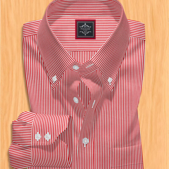 Red Striped Button Down Shirt