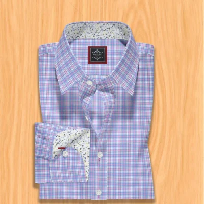 Lavender Blue Check Shirt