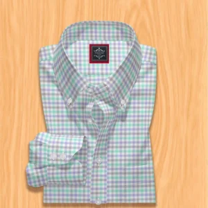 Check button-down shirt
