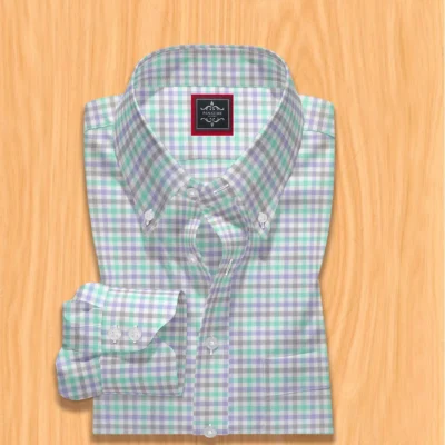 Check button-down shirt