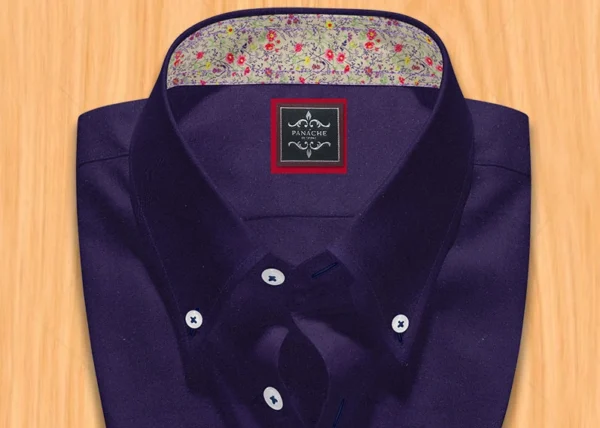 Navy Dress Shirt innner collar conreast