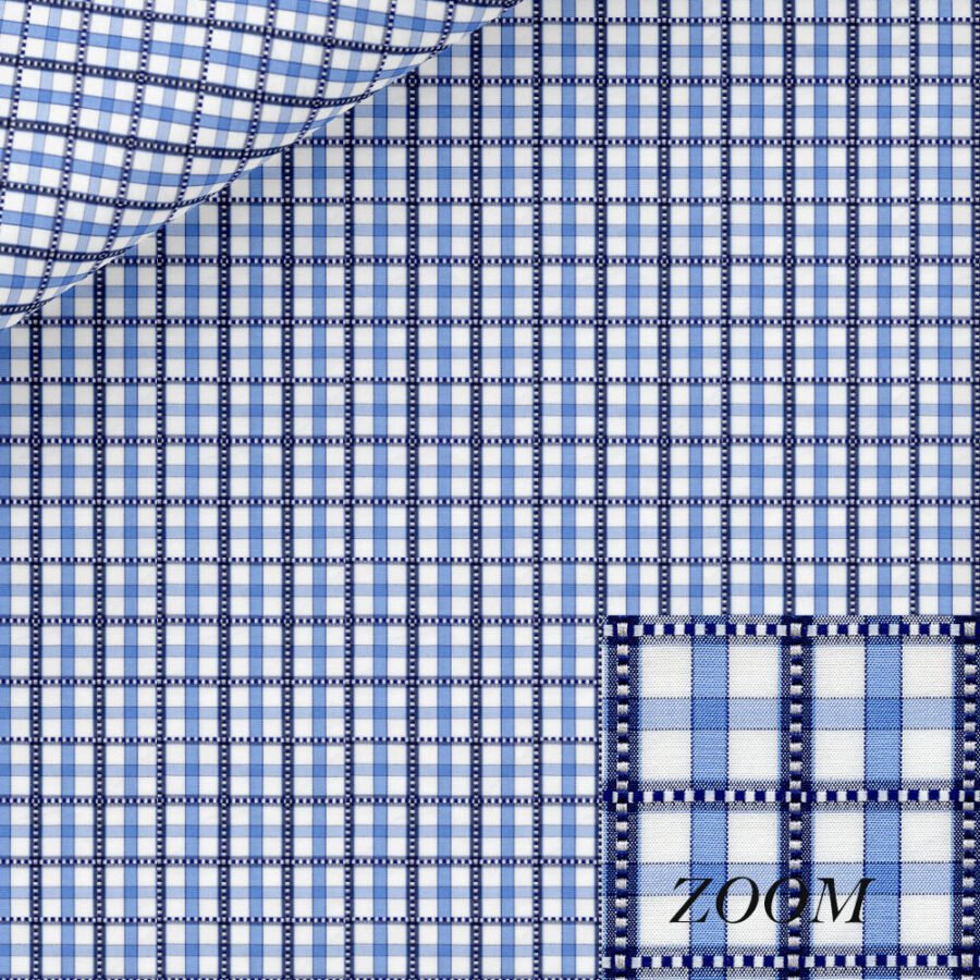 Checkered Blue Dress Shirt
