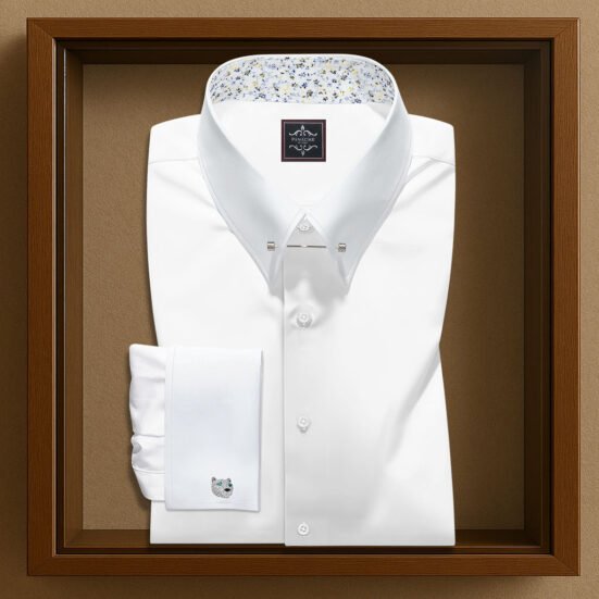White Pin Collar Shirt