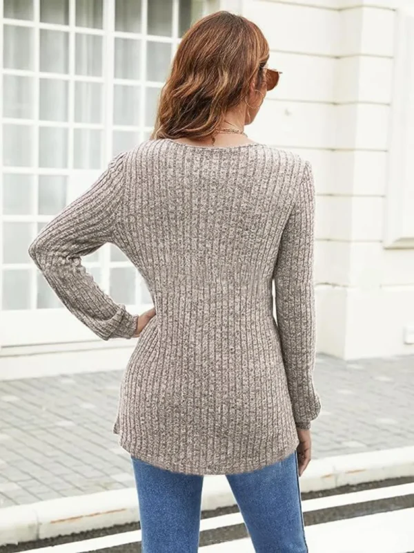 Ribbed Surplice T-Shirt - Image 12