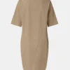 Cotton-linen pleated pocket dress for women - detail 2
