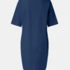 Cotton-linen pleated pocket dress for women - detail 12