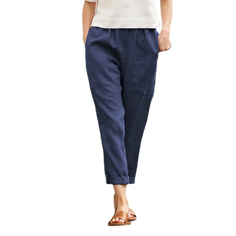 Cotton linen casual pant women - Image 11
