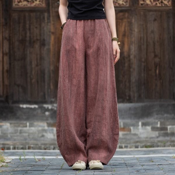 casual pants cotton and linen - Image 2
