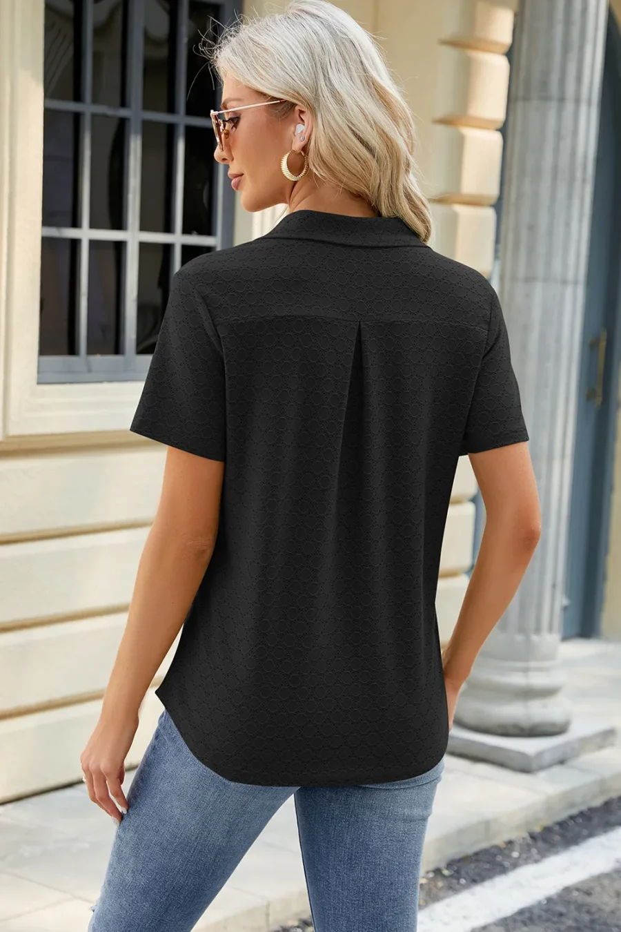 color lapel pocket T-shirt loose - Image 24