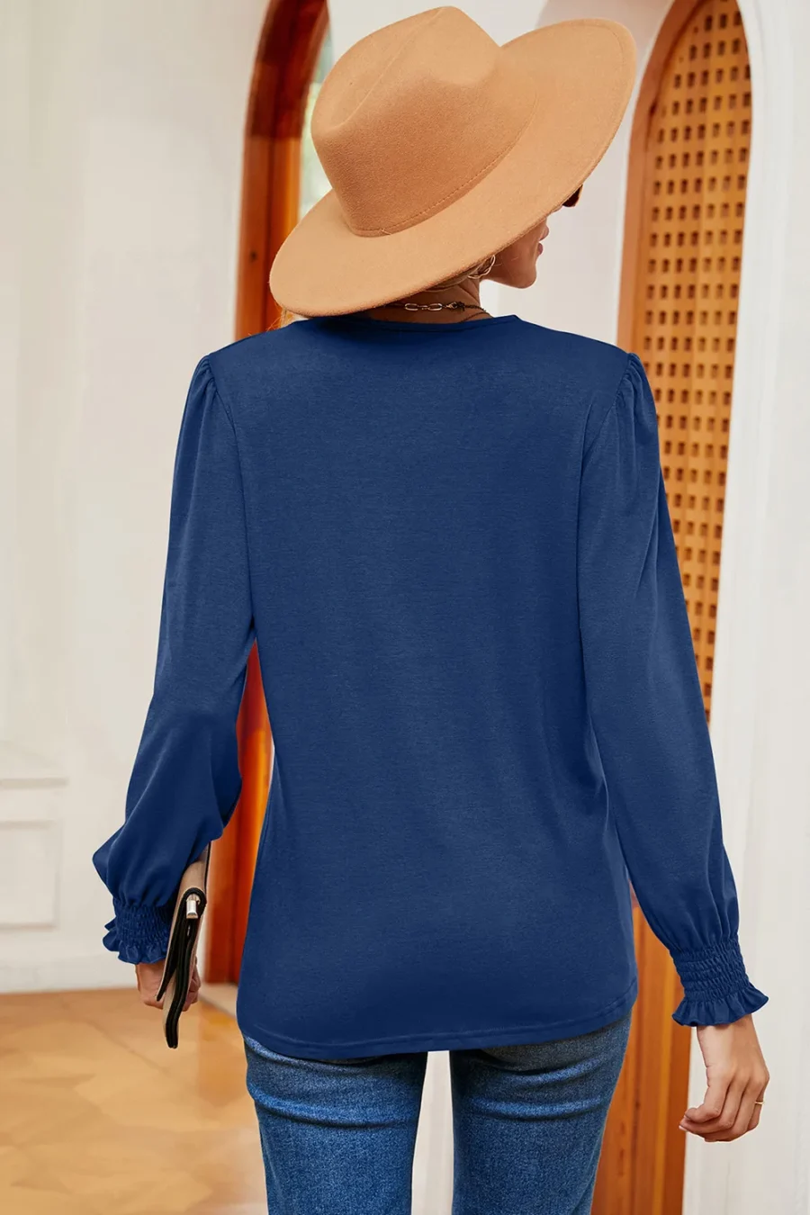 lace patchwork loose T-shirt - Image 8