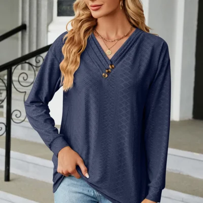 V-Neck Long Sleeves T-Shirt