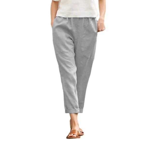 Cotton linen casual pant women - Image 8